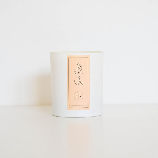 Sun Rise Candle White Background
