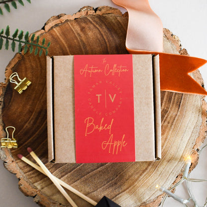 Baked Apple wax melts hand-poured in Cornwall with apple and cinnamon fragrance