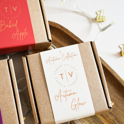 Cosy autumn wax melts UK - Autumn Glow by Tamar Valley Candle Co