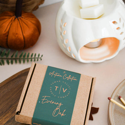 Autumn wax melts UK - Evening Oak smoky oak and tobacco scent